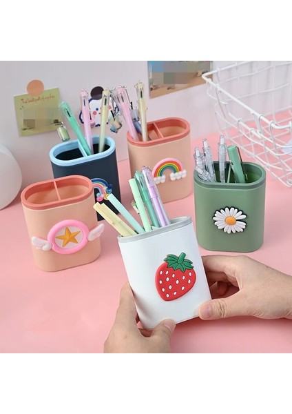 Ben Stil Karikatür Plastik Masaüstü Kalem Kalemlik Kawaii Ofis Masası Organizatör Makyaj Depolama Çeşitli Eşyalar Kutusu Kırtasiye Okul Malzemeleri (Yurt Dışından) indirimleri