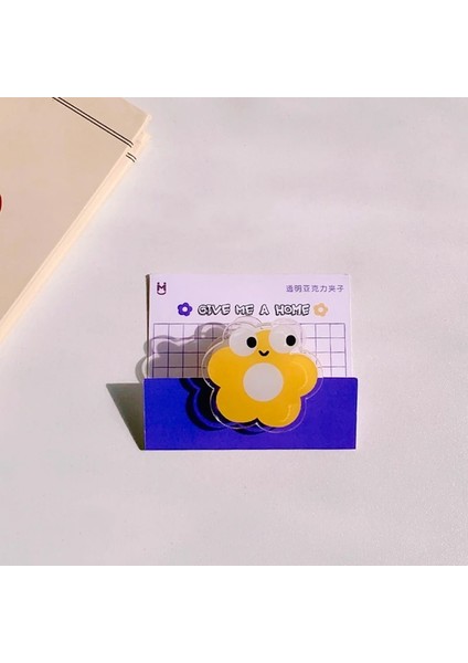 H10-DOSYA Klipleri Stili Sevimli Karikatür Yumurta Çiçek Dosya Klasörü Plastik El Hesabı Dekoratif Klip Çok Fonksiyonlu Ofis Kırtasiye Veri Sabitleme Klipsi (Yurt Dışından)