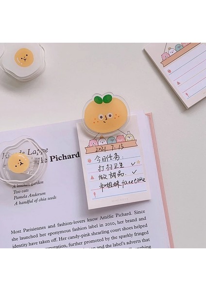 H10-DOSYA Klipleri Stili Sevimli Karikatür Yumurta Çiçek Dosya Klasörü Plastik El Hesabı Dekoratif Klip Çok Fonksiyonlu Ofis Kırtasiye Veri Sabitleme Klipsi (Yurt Dışından) modelleri