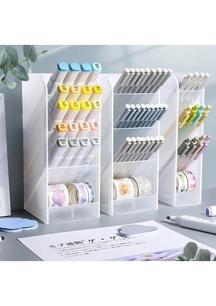 Küçük Açık Stil Yeni Masaüstü Organizatör Kalemlik Kalem Makyaj Fırçası Saklama Kutusu 4 Izgara Eğik Ekleme Depolama Organizatör Okul Kırtasiye (Yurt Dışından) fiyatları