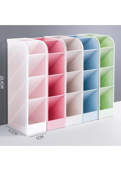 Küçük Açık Stil Yeni Masaüstü Organizatör Kalemlik Kalem Makyaj Fırçası Saklama Kutusu 4 Izgara Eğik Ekleme Depolama Organizatör Okul Kırtasiye (Yurt Dışından) indirimleri