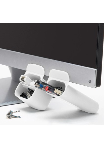 Beyaz Stil 2 Adet Dikdörtgen Masaüstü Saklama Kutusu Bilgisayar Monitörü Cep Kalemlik Ev Ofis Kırtasiye Depolama Organizatör Kalemlik (Yurt Dışından) modelleri