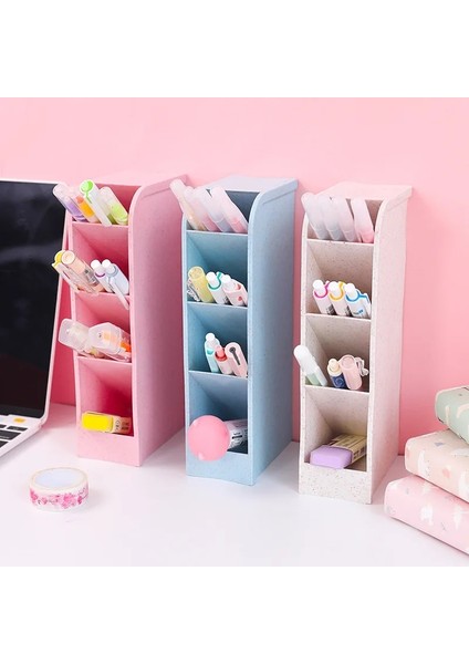 Küçük Stil Siyah Stil Büyük Kapasiteli Sevimli Masa Kalemlik Kalem Makyaj Saklama Kutusu Masaüstü Organizatör Standı Durumda Okul Ofis Kırtasiye (Yurt Dışından) fırsatları
