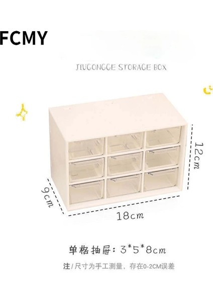 9 Izgara Koyu Yeşil Stil Kawaii Whitepink 9 Izgara Abs Çekmece Masaüstü Organizatör Masası Saklama Kutusu Ücretsiz Etiket Okul Kırtasiye Aksesuarları Saklama Kutuları (Yurt Dışından)