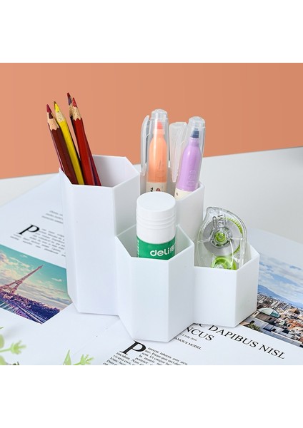 Koyu Pembe Tarzı Büyük Kapasiteli Masa Kalemlik Kalem Saklama Kutusu Okul Ofis Kırtasiye Kalemler Depolama Fırça Standı Saklama Kutusu (Yurt Dışından) indirimleri