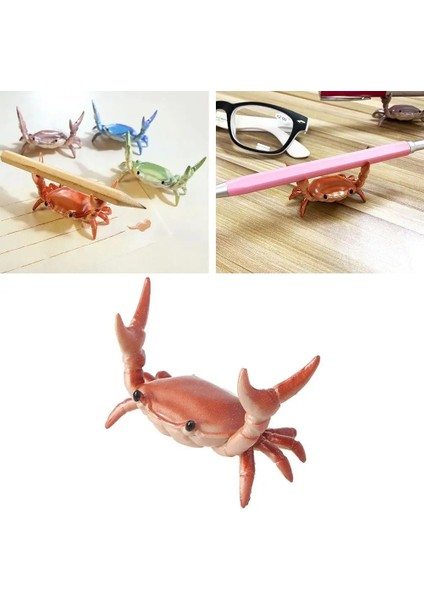 Kırmızı Stil Yaratıcı Sevimli Yengeç Kalemlik Halter Yengeçler Kalemlik Braketi Depolama Rafı Hediye Kırtasiye (Yurt Dışından) modelleri