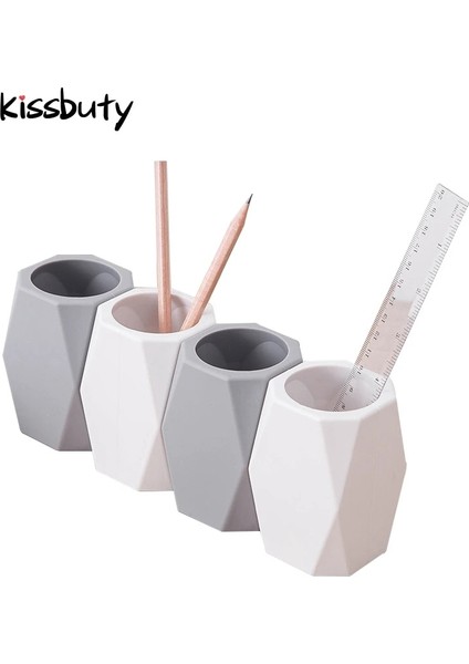 Geometri-Gri Tarzı Licone Kalemlik Geometrik Kalem Standı Masaüstü Saklama Kutusu Kutusu Danışma Ofis Organizatör Kırtasiye Öğrenciler Için Hediyeler (Yurt Dışından) fiyatları