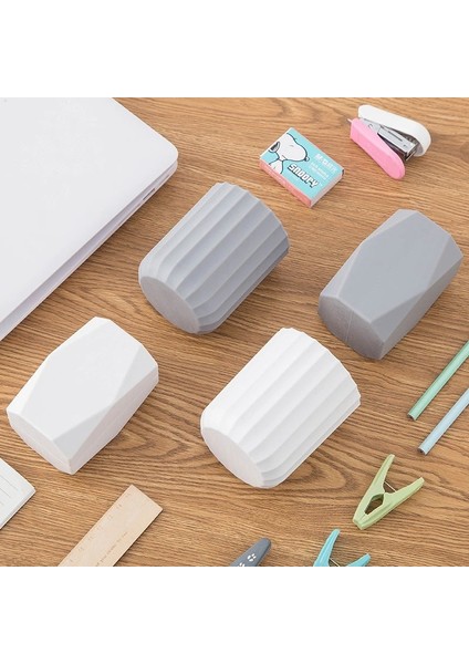 Geometri-Gri Tarzı Licone Kalemlik Geometrik Kalem Standı Masaüstü Saklama Kutusu Kutusu Danışma Ofis Organizatör Kırtasiye Öğrenciler Için Hediyeler (Yurt Dışından) fırsatları