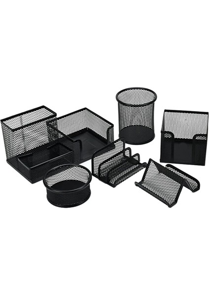 Altın Tarzı Et Metal Masa Organizasyon Kalemlik Organizatör Ofis Kalemlik Çok Fonksiyonlu Depolama Black Metal Mesh (Yurt Dışından)