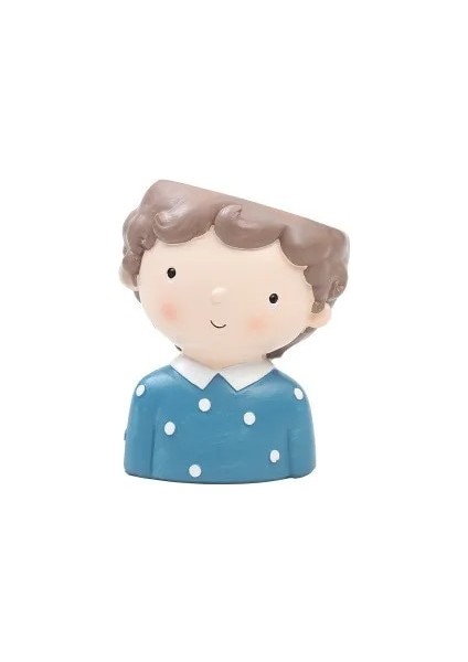 Ben Stil 1 Adet Sevimli Kız Erkek Reçine Kalemlik Makyaj Fırça Standı Masaüstü Saklama Kutusu Etli Ekici Bahçe Mini Bonsai Kaktüs Saksı (Yurt Dışından)