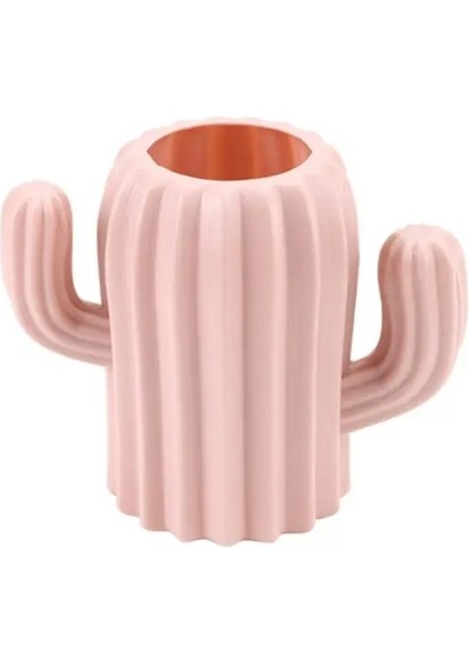 Pembe Tarzı Yaratıcı Kaktüs Masaüstü Organizatör Kalem Kalemlik Konteyner Fırça Pot Kırtasiye Okul Ofis Malzemeleri (Yurt Dışından)