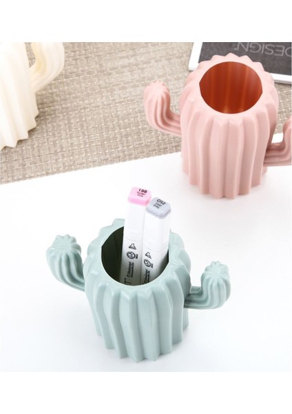Pembe Tarzı Yaratıcı Kaktüs Masaüstü Organizatör Kalem Kalemlik Konteyner Fırça Pot Kırtasiye Okul Ofis Malzemeleri (Yurt Dışından) fiyatları