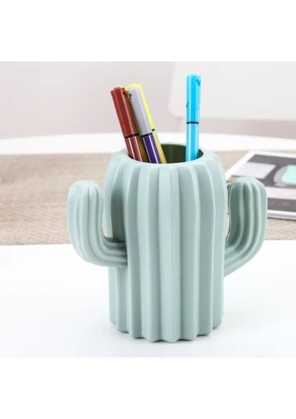 Pembe Tarzı Yaratıcı Kaktüs Masaüstü Organizatör Kalem Kalemlik Konteyner Fırça Pot Kırtasiye Okul Ofis Malzemeleri (Yurt Dışından) indirimleri