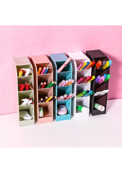 Beyaz2 Tarzı Masa Kalemlik Kalem Makyaj Organizatör Kozmetik Plastik Saklama Kutusu Için Masaüstü Organizatör Okul Ofis Kawaii Kırtasiye (Yurt Dışından) indirimleri