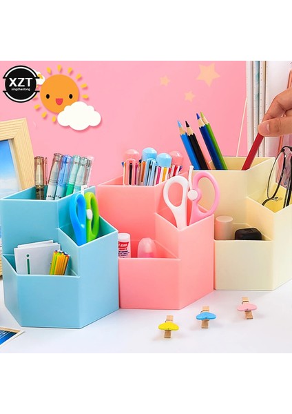 Bir Stil Çok Fonksiyonlu Masaüstü Kalemlik Ofis Okul Saklama Kutusu Renkli Plastik Kutu Yaratıcı Kalem Kalem Organizatör Aksesuarları (Yurt Dışından)