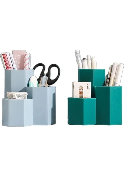 B Tarzı Büyük Kapasiteli Masa Kalemlik Kalem Makyaj Saklama Kutusu Masaüstü Organizatör Standı Kılıf Okul Ofis Kırtasiye Стакан Для Кистей (Yurt Dışından) fiyatları