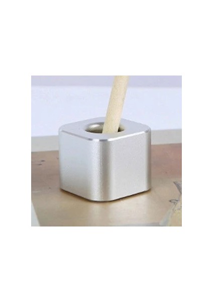 Gümüş Tarzı Alüminyum Kare Kalemlik Yaratıcı Öğrenci Iş Zarif Basit Kırtasiye Metal Masaüstü Depolama (Yurt Dışından)