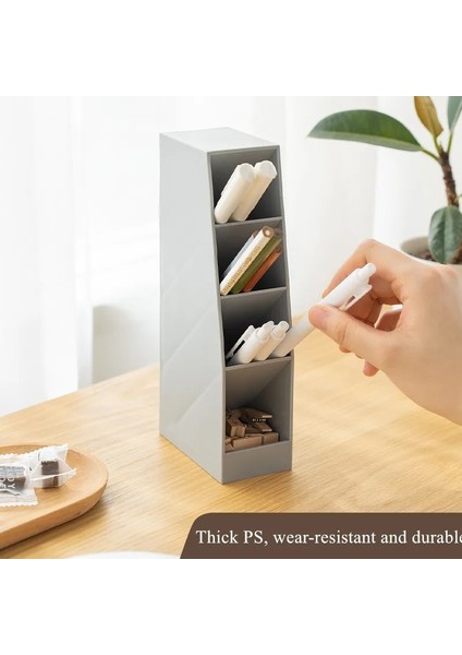 G Tarzı Çok Fonksiyonlu Büyük Kapasiteli Masa Kalemlik Kalem Makyaj Saklama Kutusu 4 Izgara Masaüstü Organizatör Standı Durumda Ofis Kırtasiye (Yurt Dışından) fırsatları