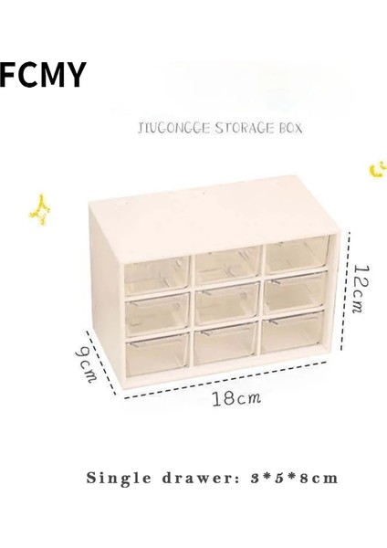 9 Izgaralı Yeşil Stil Kawaii Whitepink 9 Izgara Abs Çekmece Masaüstü Organizatör Masası Saklama Kutusu Ücretsiz Etiket Okul Kırtasiye Aksesuarları Saklama Kutuları (Yurt Dışından)