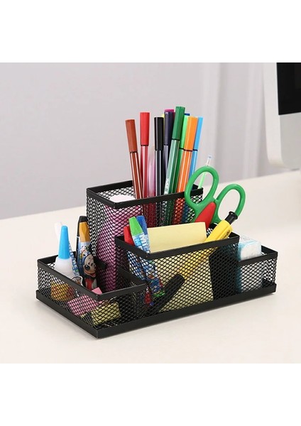 Gümüş Tarzı Moda Çok Fonksiyonlu Ofis Kırtasiye Masa Organizatör Örgü Koleksiyonu Kalemlik Organizatör Kutusu Doğum Günü Hediyesi Için (Yurt Dışından) fiyatları
