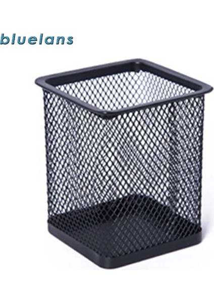 Gümüş Kare Stili Masaüstü Ofis Örgü Metal Kalemlik Kalem Kalem Fırça Pot Tutucu Saklama Kabı Ofis Masası Düzenleyici Ofis Düzenleyici Yeni (Yurt Dışından) fırsatları
