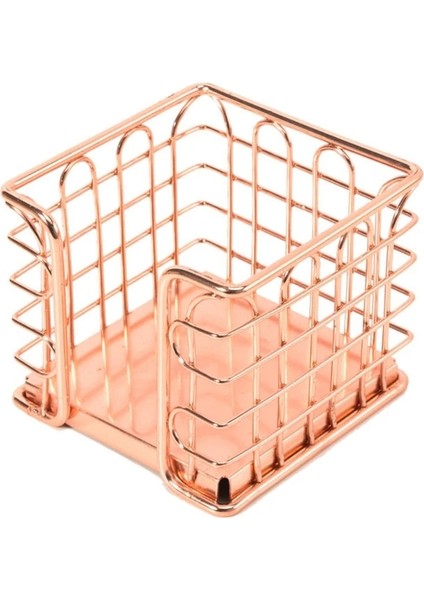Abletop Rose Gold Metal Koleksiyonu Kare Not Kağıdı Tutacağı Masa Düzenleyici Kutusu (Yurt Dışından)