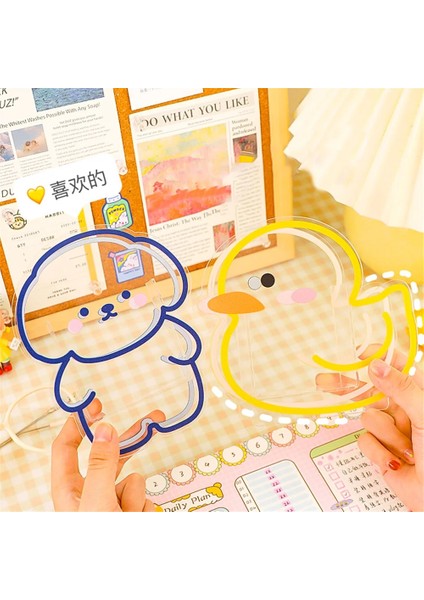 Küçük Ayı Bir Stil Kawaii Çiçek Kalemlik Akrilik Masa Düzenleyici Ofis Organizatör Öğrenci Masaüstü Saklama Kutusu Varil Vazo Kırtasiye Kalem Kutusu (Yurt Dışından) indirimleri