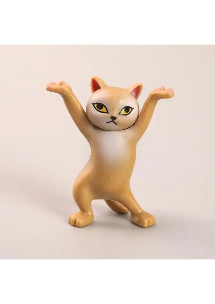 Kahverengi Kedi Stili Komik Kedi Kalemlik Oyuncak Her Şeyi Tutun Kedi Kulaklık Braketi Ev Dekorasyonu Dans Eden Kedi Kalemlik Anime (Yurt Dışından)