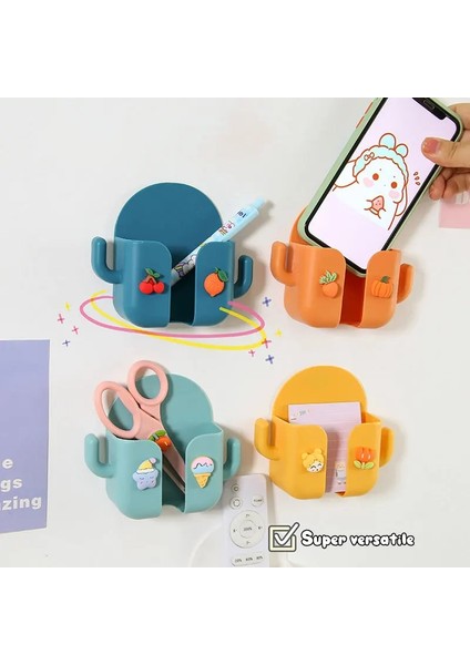 Katı Turuncu Tarzı Masa Düzenleyici Kırtasiye Uzaktan Kumanda Saklama Kutusu Ücretsiz Puarging Delik Klima Uzaktan Kumanda Raf Kalemlik (Yurt Dışından) modelleri