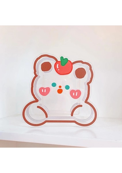 Bt2 Stili Kawaii Akrilik Kalem Kalemlik Masa Düzenleyici Karikatür Sevimli Ayı Tavşan Masaüstü Kozmetik Makyaj Saklama Kutusu Ofis Kırtasiye (Yurt Dışından)