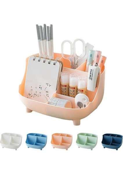 Yeşil Stil Yaratıcı 6 Gird Masaüstü Organizatör Kalemlik Çok Fonksiyonlu Masa Makyaj Kalem Depolama Standı Kutusu Okul Ofis Kırtasiye (Yurt Dışından) fiyatları