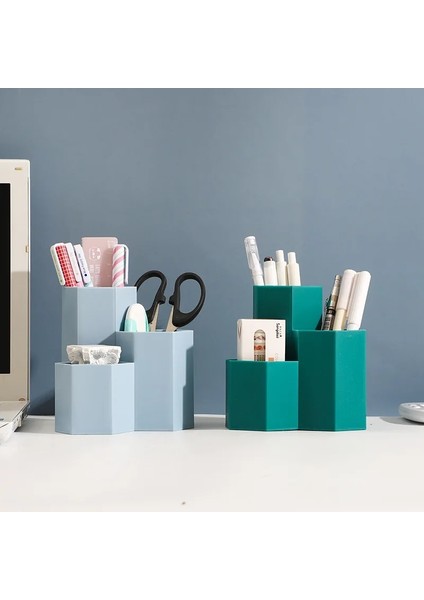 Pembe Tarzı Büyük Kapasiteli Masa Kalemlik Kalem Makyaj Saklama Kutusu Masaüstü Organizatör Standı Kılıf Okul Ofis Kırtasiye Kalemlik (Yurt Dışından) fırsatları