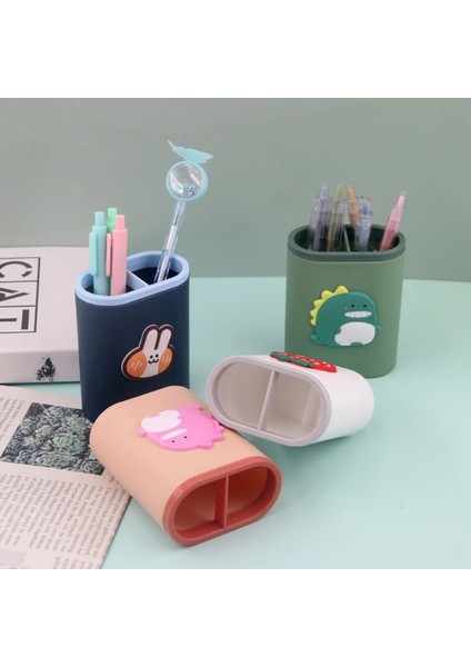 Küçük Kız Tarzı Büyük Kapasiteli Çalışma Masası Kalem Organizatör Tutucu Makyaj Araçları Organizatör Tutucu Ev Ofis Masası Için Uzaktan Caddy Tutucu (Yurt Dışından) fırsatları