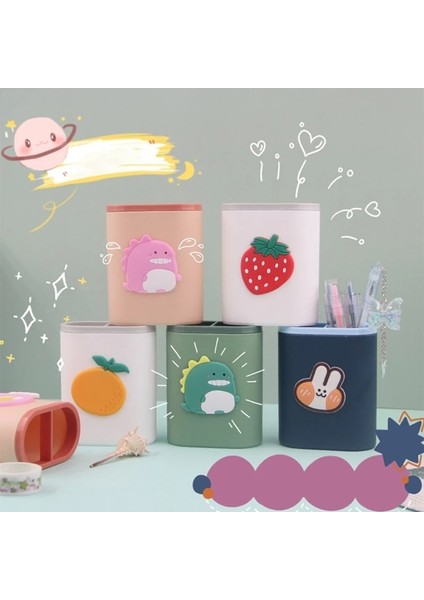 Küçük Kız Tarzı Büyük Kapasiteli Çalışma Masası Kalem Organizatör Tutucu Makyaj Araçları Organizatör Tutucu Ev Ofis Masası Için Uzaktan Caddy Tutucu (Yurt Dışından) indirimleri