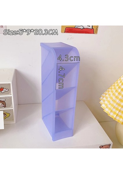 A4 Stili Yeni Kawaii Acıbadem Kurabiyesi Renk 4 Gird Masaüstü Organizatör Kalemlik Büyük Boy Masa Makyajları Kalem Saklama Kutusu Okul Kırtasiye (Yurt Dışından)