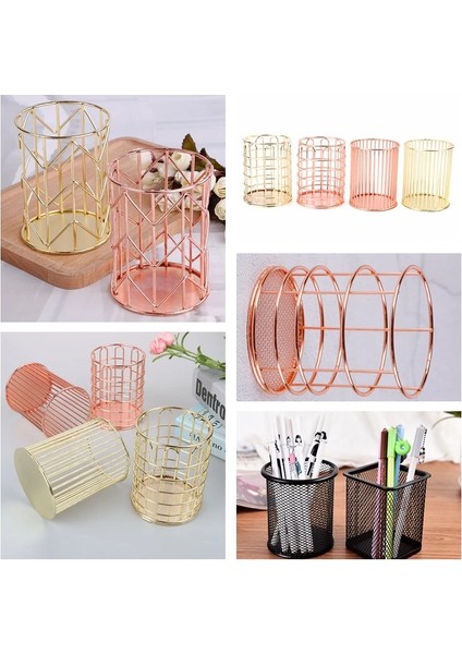 Stil2-Gd Stili 1 Adet Içi Boş Kalem Kalem Pot Tutucu Masaüstü Kalem Konteyner Ofis Okul Saklama Kutusu Masa Kalem Organizatör Makyaj Fırçaları Depolama (Yurt Dışından) modelleri