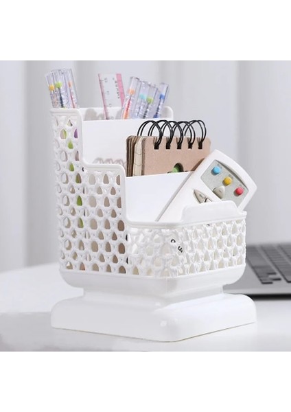 Pembe Stil Okul Kırtasiye Makyaj Organizatör Kozmetik Kırtasiye Plastik Organizatör Için Masaüstü Saklama Kutusu Konteyner Okul Ofis Tedarik (Yurt Dışından) fiyatları