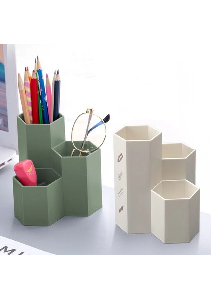 Mavi 80G Tarzı Ev Ofis Altıgen Kalem Kalemlik Kalem Depolama Sevimli Kozmetik Makyaj Saklama Kutusu Masa Çekmece Organizatör Masa Aksesuarları (Yurt Dışından) fiyatları
