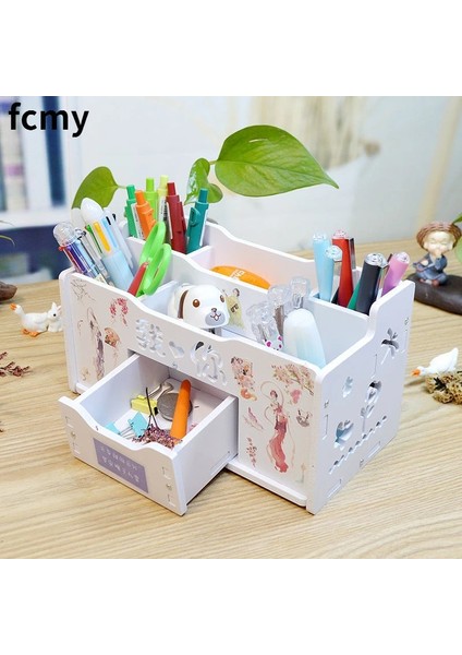 Pembe D Stili Çok Fonksiyonlu Kalemlik Yaratıcı Moda Kore Öğrenci Sevimli Çocuk Masaüstü Süsler Saklama Kutusu Ofis Organizatör Çekmece (Yurt Dışından) fiyatları