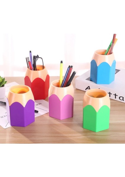 Koyu Gri Tarzı Plasticmetal Kalemlik Ofis Organizatör Kozmetik Kare Kalem Kalem Standı Sahipleri Kırtasiye Konteyner Ofis Okul Malzemeleri (Yurt Dışından) fırsatları