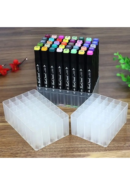 40 Yuva Beyaz Stil Yuvalar Işaretleyici Kalem Depolama Tutacağı Fırça Kalemlik Masa Standı Düzenleyici Çok Işlevli Alet Kalemlik (Yurt Dışından) modelleri