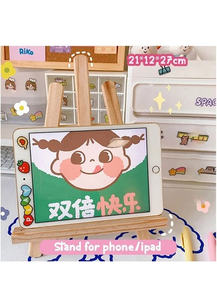 Büyük Ahşap Stand Tarzı Kawaii Kalemlik Masa Düzenleyici 9 Izgaralar Masaüstü Saklama Kutusu Okul Kırtasiye Ofis Organizatör Ücretsiz Etiket Kalem Konteyner (Yurt Dışından)