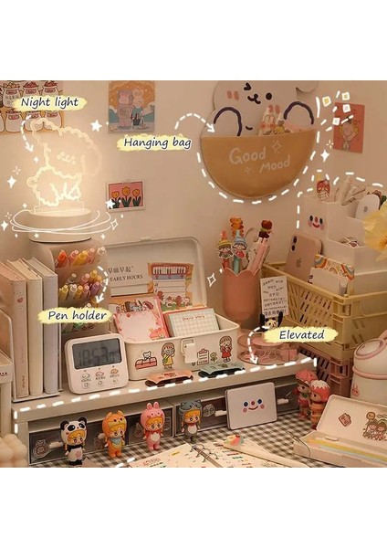 Büyük Ahşap Stand Tarzı Kawaii Kalemlik Masa Düzenleyici 9 Izgaralar Masaüstü Saklama Kutusu Okul Kırtasiye Ofis Organizatör Ücretsiz Etiket Kalem Konteyner (Yurt Dışından) fiyatları