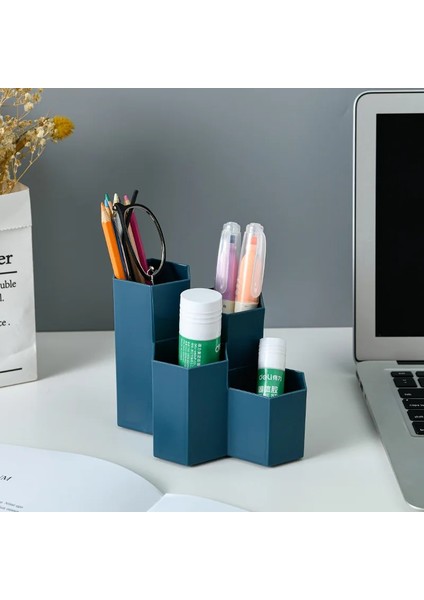 Koyu Pembe Tarzı Büyük Kapasiteli Masa Kalemlik Kalem Saklama Kutusu Okul Ofis Kırtasiye Kalemler Depolama Fırça Standı Saklama Kutusu (Yurt Dışından) indirimleri