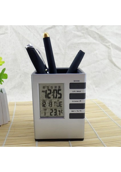 Gösteri Stili Olarak Çok Fonksiyonlu Kalem Pot LED Dijital Çalar Saat Ofis Elektronik Masa Saati Takvimli Termometre Okul Malzemeleri Fc (Yurt Dışından) fiyatları