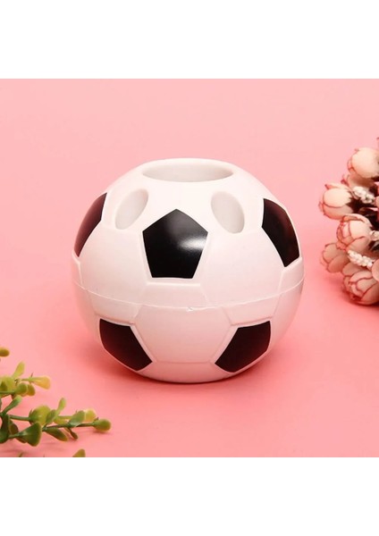 Siyah Stil Sevimli Yaratıcı Futbol Kalemlik Plastik Dayanıklı Masaüstü Organizatör Konteyner Işlevli Kalem Depolama Raf Ofis Aksesuarları (Yurt Dışından)