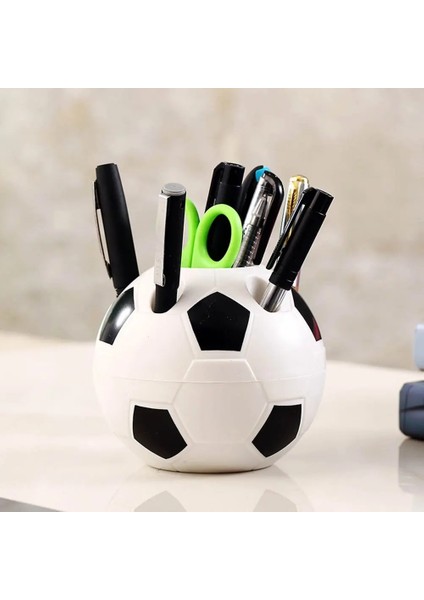 Siyah Stil Sevimli Yaratıcı Futbol Kalemlik Plastik Dayanıklı Masaüstü Organizatör Konteyner Işlevli Kalem Depolama Raf Ofis Aksesuarları (Yurt Dışından) fiyatları