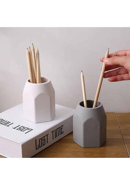 Sadelik-Gri Tarzı Licone Kalemlik Geometrik Kalem Standı Masaüstü Saklama Kutusu Kutusu Danışma Ofis Organizatör Kırtasiye Öğrenciler Için Hediyeler (Yurt Dışından) indirimleri