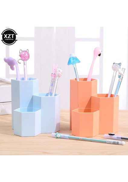 B Tarzı Kawaii Büyük Kapasiteli Masa Kalemlik Kalem Makyaj Saklama Kutusu Masaüstü Organizatör Standı Durumda Okul Ofis Kırtasiye (Yurt Dışından) indirimleri