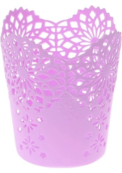 Beyaz Stil Hollow Çiçek Fırça Depolama Kalem Kalem Pot Tutucu Konteyner Masa Düzenleyici Ofis Masası Dekorasyon Hediye Purplewhite (Yurt Dışından) indirimleri